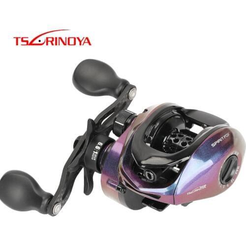 TSURINOYA Baitcasting Reel SPIRIT FOX-150 Weight 189g Drag 6kg Ultralight Long Casting Fishing Lure Reel Universal Bass Wheel