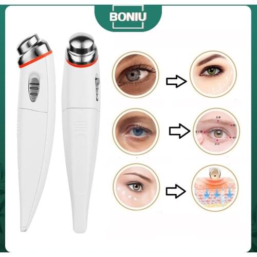 Ultrasonic Eye Face Massager Lip Facial Massage Skin Care Pen Iontophorm Remove Eye Bags Dark Circles Eye Care Health Beauty