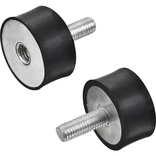 Uxcell M10 Rubber Mounts Male/Female Shock Absorber, D40mmxH20mm 2 Pcs