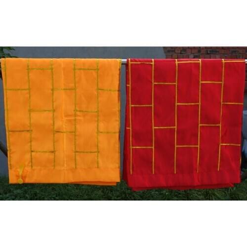 High quality Buddhist shaolin monk kung fu suit dress cassock zen lay robe uniforms buddha gown yellow/red