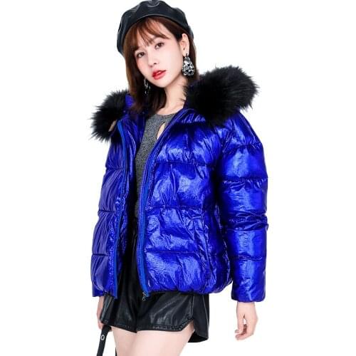 2019 fashion new cotton clothes Coat Women short loose loose pearl cotton Down Jacket Big fur collar casual Women Jacket L67