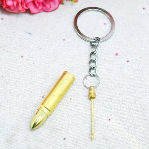 1PC Portable Bullet Keychain Shape Earpick Ear Pick Spoon Keychain Couple Keyring Car Accessories Storage Key Decoration