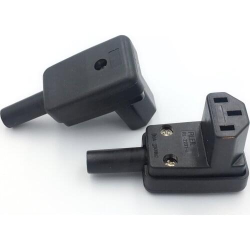 250v 10a Elbow 90 IEC320 C13 C14 PDU UPS wired power outlet assemble install connector electric Panel Receptacle AC socket Plug