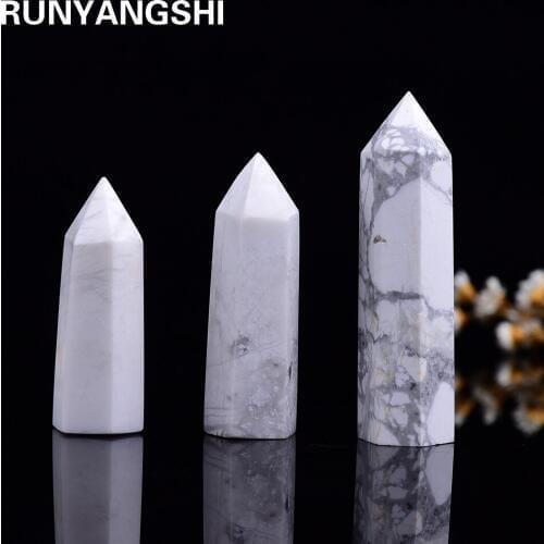 4-7cm 1pcs Natural howlite crystal point healing quartz crystal office decoration study room decoration