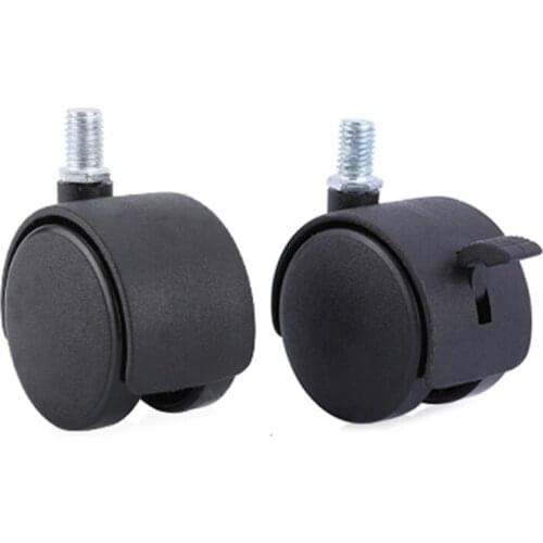 4pcs/set 1.5/2in 8/10mm Nylon Casters Silent Universal Wheel Office Chair Wheels