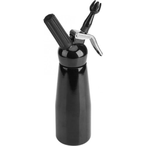 500mL Black Aluminum Whipped Dessert Cream Butter Dispenser Whipper Foam Maker