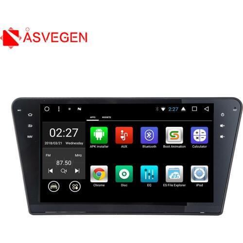 Asvegen Android 7.1 Quad Core Car Radio GPS Navigation Stereo Headunit WIFI 4G Media DVD Multimedia Player For Peugeot 408 2014