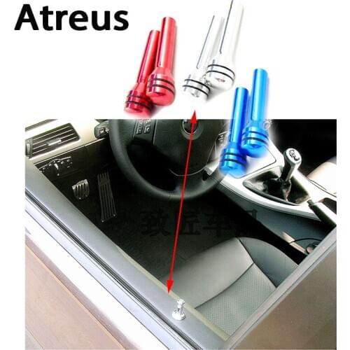 Atreus 2pcs Car styling Stainless steel door pin lift covers for VW polo passat b5 b6 Mazda 3 6 cx-5 Toyota corolla Ford focus 2