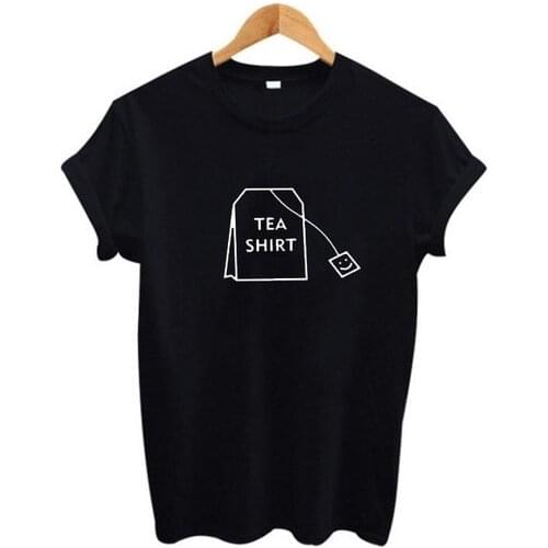 Tea Shirt Letter Print Women Tshirts Cotton Casual Funny T Shirt for Girl Top Tee Harajuku Punk Shirt graphic tee