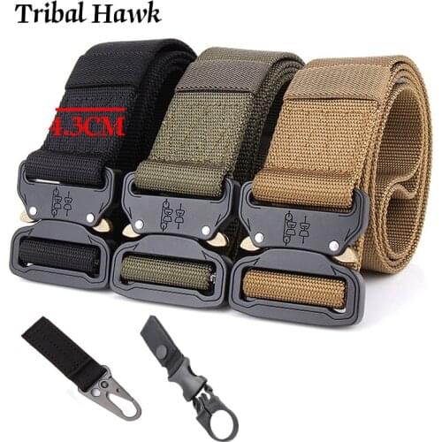 Mens Tactical Belt Military Army Nylon Survival Belt Police SWAT Combat Molle Black Wide Belt High Quality Jeans Strap