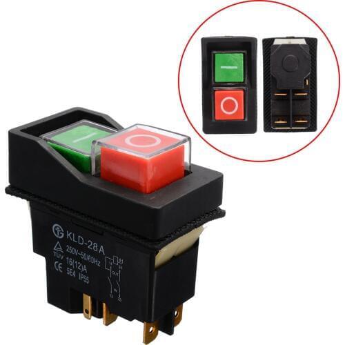 Electrical Equipment 240V Green Red On Off Switch For Minimix 140 150 Cement Concrete Mixers on/off Switch