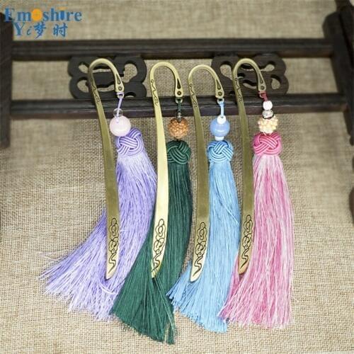 Purple Green Light Blue Pink Hairpin Girls Chinese Style Innovative Stationery Promotional Gift Book Mark Retro Bookmark M159