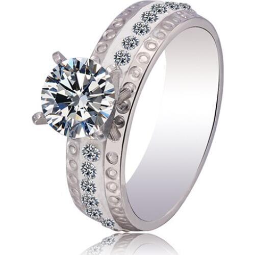 Wedding Rings CrystalPrevent allergiesRing Bague Women Bijoux Titanium Ring Anel Feminino Alliance Anillos Mujer Turkish Jewelry