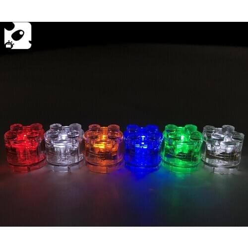 LED Light Building Block Figures Parts City Street Creator Colorful House Battery Bricks Wedding Party Accessories Kids Toys