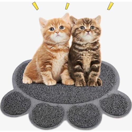 Cats Litter Trapping Mats Pads 30*40cm PVC Elastic Fiber Mats for Cats Litter Boxes Easy to Clean H99F