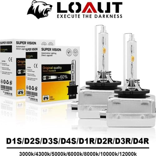 LOAUT 2PCS 3000K-12000K D1S D1R D2S D2R D3S D4S D4R Headlight Blub HID Headlamp Blub Kit 12V Fog Light 35W 55W 6000K 4300K 8000K