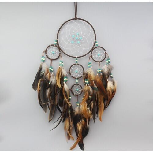 Wuhuan Dream Catcher Home Decoration WeddingDecoration Feather Wind Chime Pendant Gift Aesthetic Room Decor Home Decoration Wall
