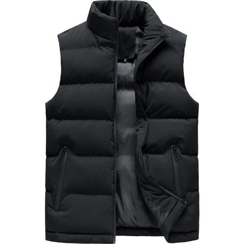 Men jacket sleeveless vest autumn and winter Jackets warm Down Vests Casual Coats Male Slim Soft Vest Men Waistcoat Zipper Coat