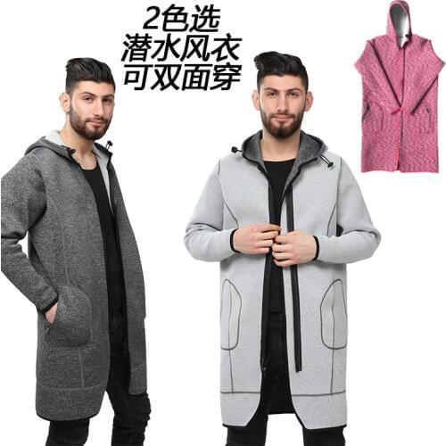 Neoprene couple windbreakers A generation diving suit with a cap to keep warm and wear a windbreaker jacket for cold surfing on