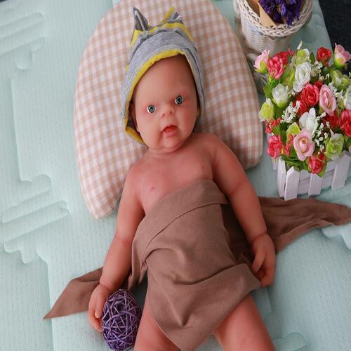 Send from US & China IVITA WB1501 46cm 3.8kg Full Body Silicone Dolls Alive Reborn Baby Boy Eyes Opened Realistic Soft Baby Toys