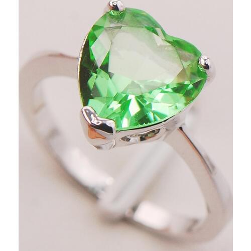 Peridot Women 925 Sterling Silver Ring F765 Size 5 6 7 8 9