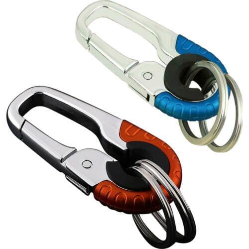 Durable Keychain Hook Metal Buckle Outdoor Carabiner Climbing Tools Double Ring Car Keychain New