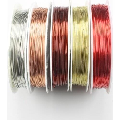 Dia 0.25/0.3/0.4/0.5/0.6/0.8/1.0mm,2-30M/Roll ,Silver,Gold,Copper Color Wire Beading Wrapping For DIY Jewelry