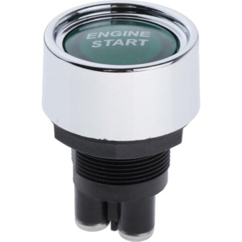 12V Car Engine Start Push Button Switch Ignition Starter Kit Green LED Switch