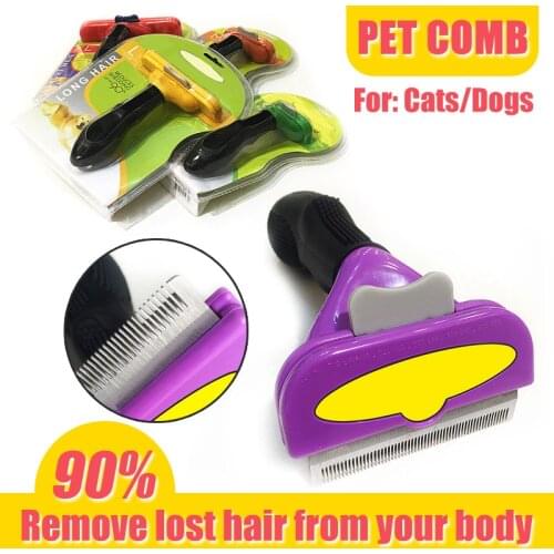 Pet Hair shedding Comb Stainless steel rake comb Dog Cat Brush Grooming Tool Hair Removal Comb For Small medium large Dogs Cats
