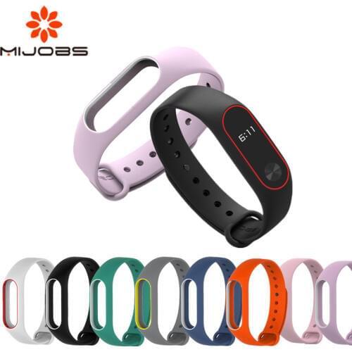 Mijobs Bracelet for xiaomi mi band 2 Strap Silicone Strap mi band 2 Bracelet Wristbands Band wrist Strap for xiaomi mi band 2