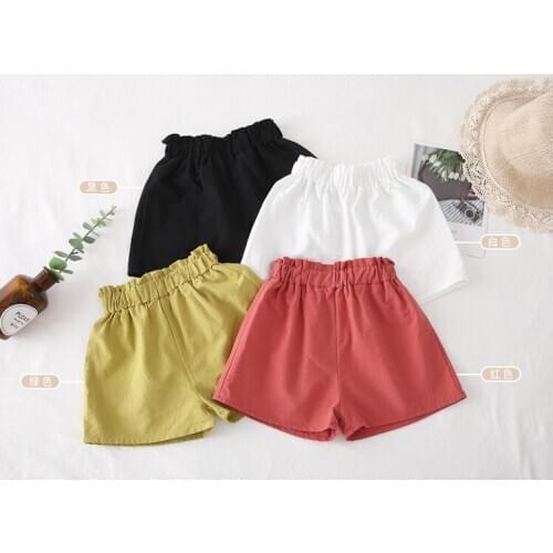 Baby Girl Shorts Kid Short Pants Casual Pants Solide Lace Cotton and Tingle Pants Hot Selling Summer Travel Beach Short