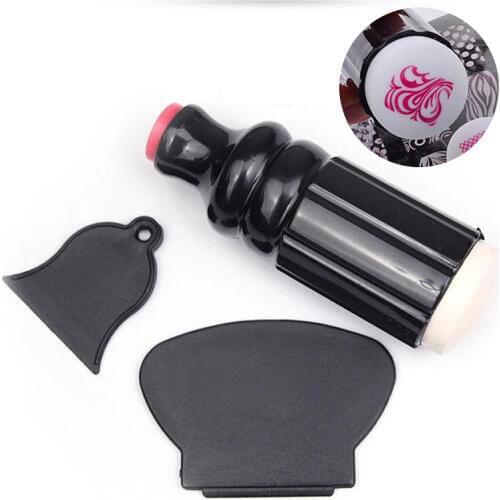 Nails Supplies 3pcs/set nail art stamping scraper double soft rubber Salon Express Polish Stamp free shipping