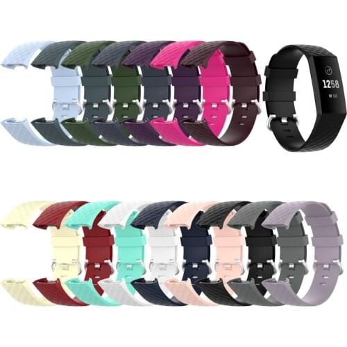 Fashion Plaid Strap For Charge 3 SE/Charge 4 SE Replacement Silicone Wrist Band Casual Sport Adjustable Strap For Charge 3/4