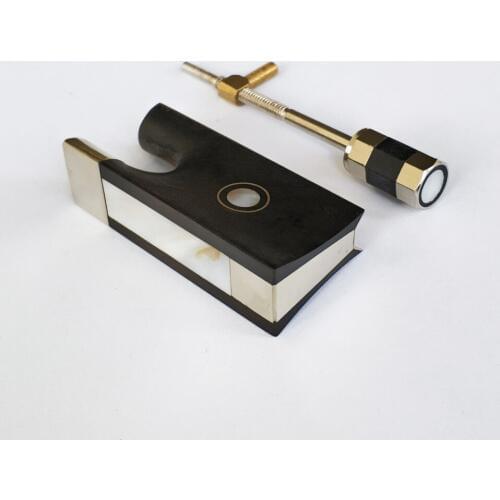 Fully Lined Ebony Frog for 4/4 Violin Bow EB05