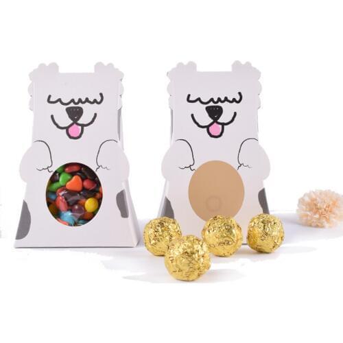 Dog Animals Favor Box Candy Box Gift Box Gift Bags Cupcake Box cute Boy Kids Birthday Decoration Event Party birthday