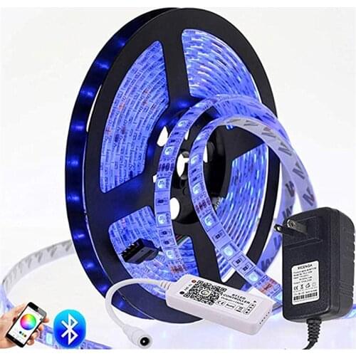 RGBW RGBWW LED Strip Light kit With Bluetooth Controller + Power Supply Waterproof IP65 SMD 5050 LED Ribbon Tape self Adhesive