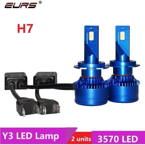 EURS CSP LED Head Bulbs H1 H7 LED H4 H11 Car Led Headlight HB3 HB4 9005 9012 Auto Fog Light 70W 8000LM Drving Light Blue Y3 LED