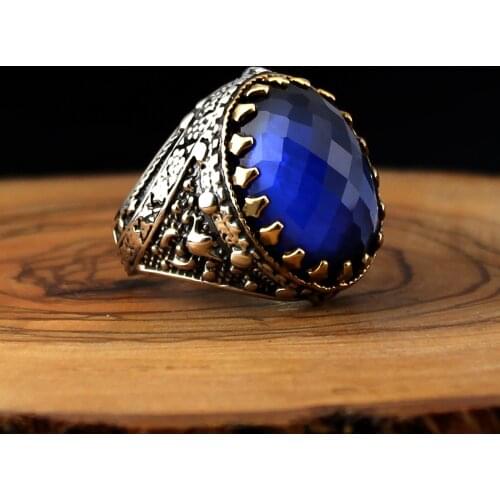 925 Sterling Silver Ring for Men Tiger Eye Stone Onyx Zircon Stone Jewelry fashion vintage Gift Rings All Size Made in Turkey