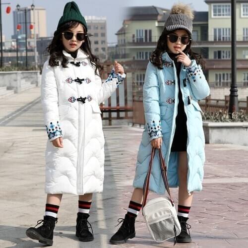 2021 Girls Winter Novel Personality Ethnic Style Thickening Lengthening Down Padded Jacket Caot