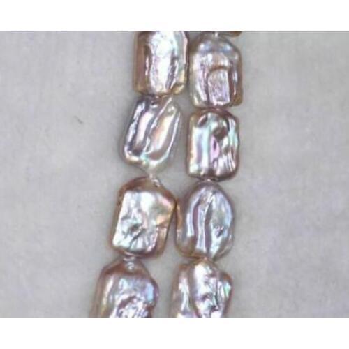 Gorgeous 14-15mm baroque lavender pearl necklace 18" 36"