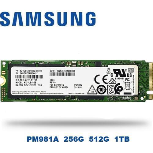 SAMSUNG SSD M.2 PM981A 256GB 512GB 1T Internal Solid State Drives M2 NVMe PCIe 3.0 x4 NVMe 1.3 Laptop Desktop 1tb SSD