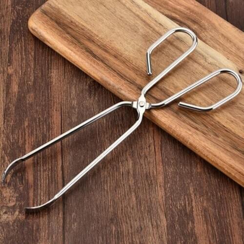 100pcs Food clips clamp Stainless Steel Tongs With Lock Grip Kitchen cooking tools bread Vegetable clips barbecue BBQ NO392