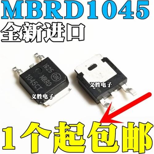 10 pçs/lote MBRD1045 MBRD1045T4G MBRD1045CT B1045G TO252