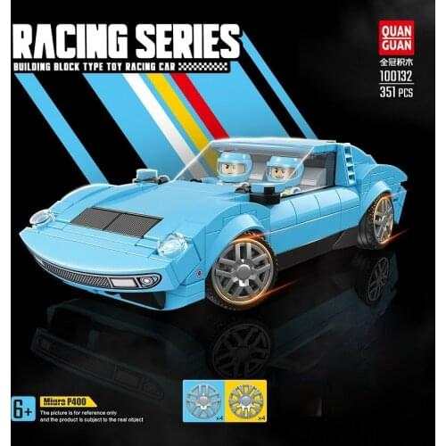 100132 famous car series P400 assembled sports super racing boy building blocks childrens toys for children gifts