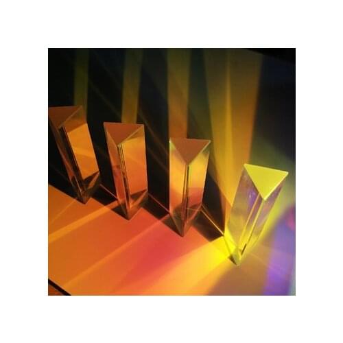 30*30*60MM Triangular Prism K9 Optical Prisms Glass Physics Teaching Refracted Light Spectrum Rainbow Students Supplies