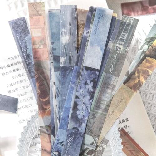 30pcs Creative Cutable Sticker Kawaii Travel Scenery Journal Scrapbook Decoration Strip Sticker School 2021 Aesthetic Stationery