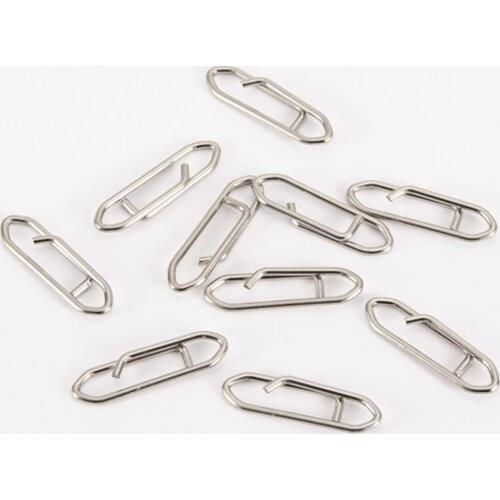 50Pcs Professional Anglers Fishing Clips Hard Strong Stainless Steel Practical Power Fast Snaps Powerful Horse Quick Magic Pin