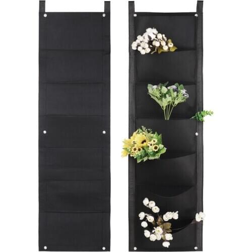 7 Pocket Planting Flower Grow Bag Trailing Wall-mounted Planting Planter Flower Grow Bags 30x100cm