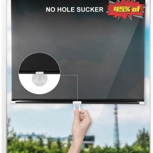 Automatic Balcony Suction Cup Sunshade Curtain Temporary Blinds Versatile Anywhere Portable Lightweight Drape for Curtain Door