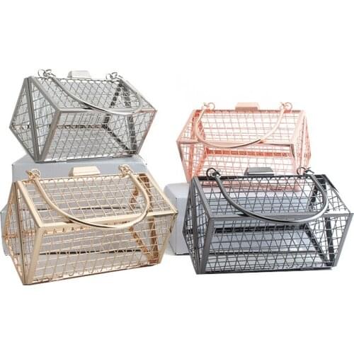 Hollow Out Women Bag 2020 Luxury Designer Women Evening Bag Fashion Alloy Metal Ladies Handbag Cages Bag Wedding Party Clutches